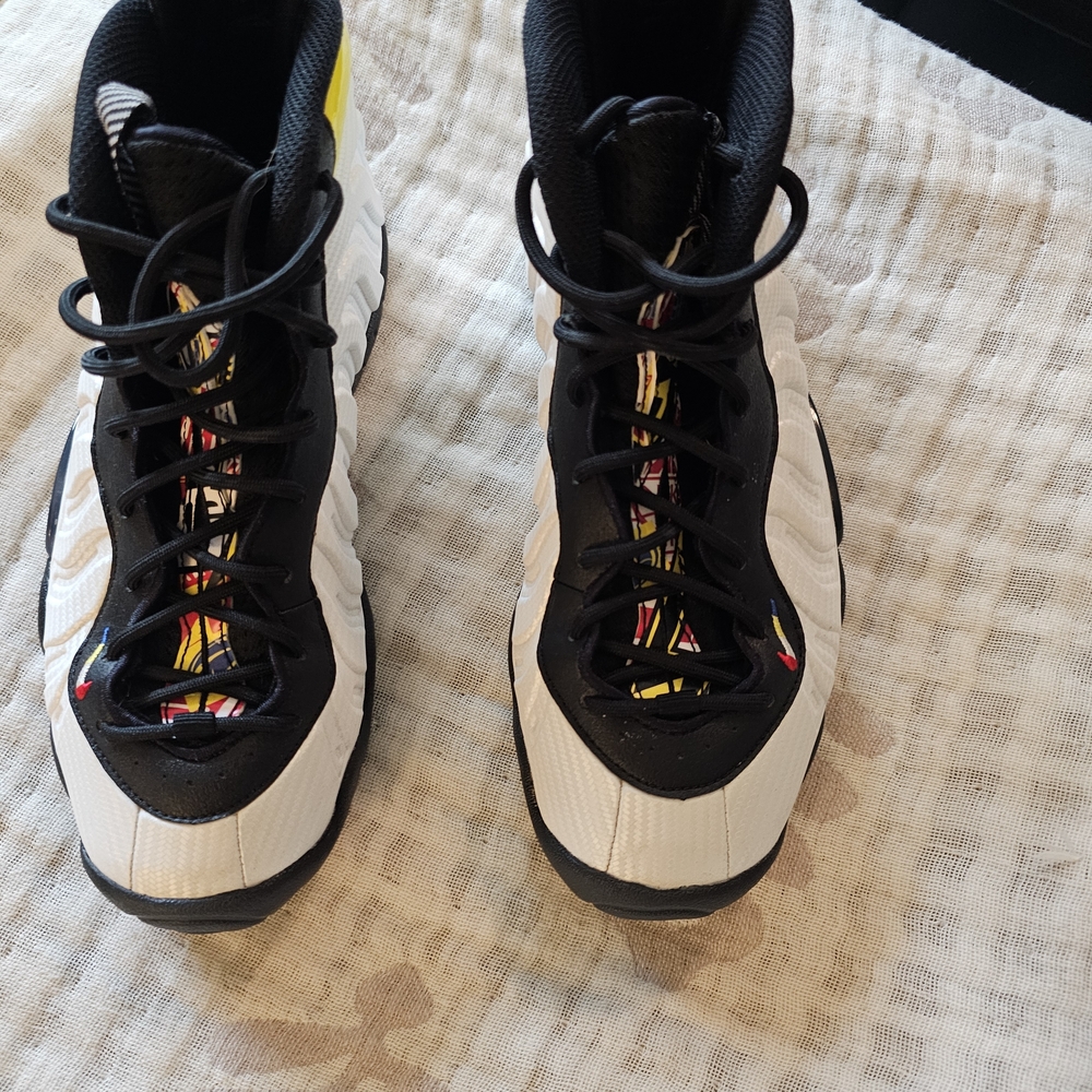 Nike Kids Black, White, and Yellow Sneakers